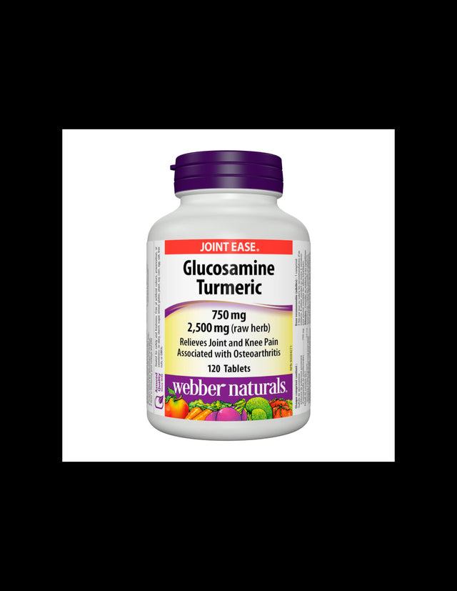 Glucosamine Turmeric - Glucosamine Sulphate + Turmeric - Healthy joints, 120 tablets Webber Naturals - Nutra Best Europe