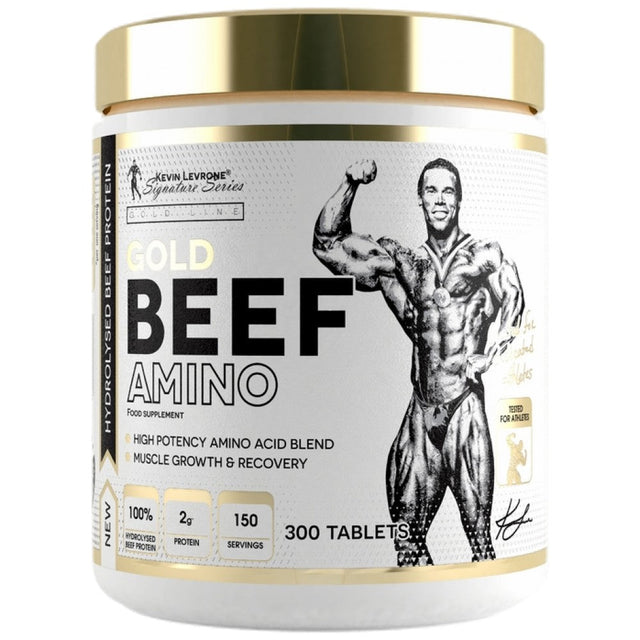 GOLD Beef Amino | High Potency Amino Acid Blend - 300 Tablets - Nutra Best Europe