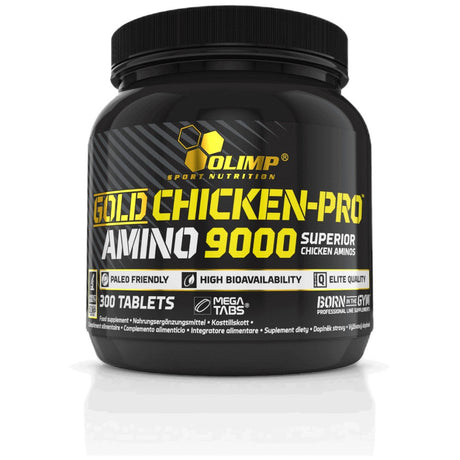 GOLD Chicken-Pro AMINO 9000 Mega Tabs - 300 Tablets - Nutra Best Europe