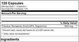 Tribulus XS 120 capsules - Nutra Best Europe