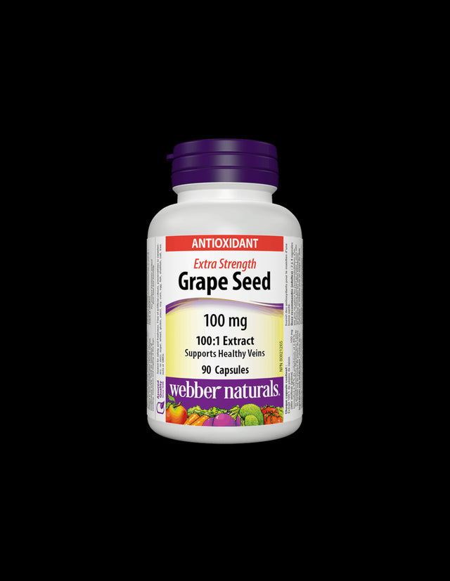 Grape Seed Extract 100:1/ Grape seed 100 mg x 90 capsules Webber Naturals - Nutra Best Europe