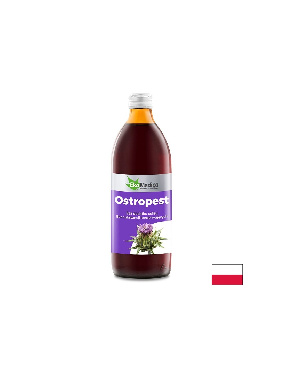 Liver care - Milk thistle, syrup 500 ml EkaMedica - Nutra Best Europe
