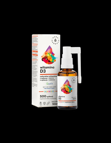 Bone care and strong immunity - Vitamin D3 for children and adults, Mouth spray, 50 ml Aura Herbals - Nutra Best Europe