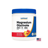 Heart and muscle care - Magnesium (bisglycinate), 210 mg x 250 g powder, with fruit punch flavor - Nutra Best Europe