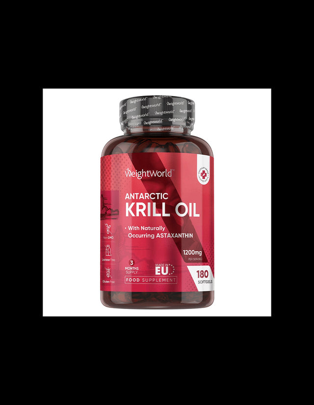 Heart, brain and vision care - Antarctic krill oil 600 mg, 180 softgel capsules - Krill oil - Nutra Best Europe