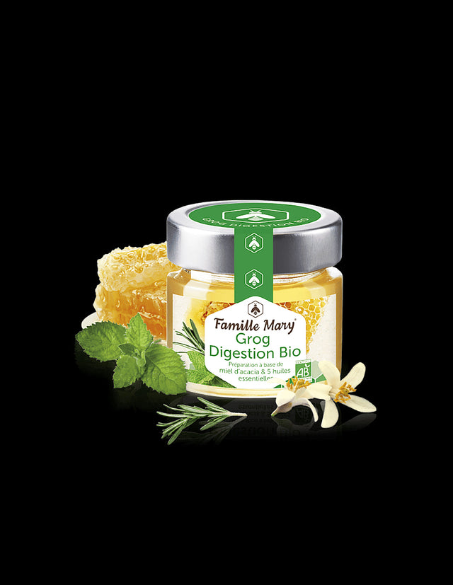 Grog Digestion Bio/Grog for good digestion (with acacia honey and essential oils), 100 g Famille Mary - Nutra Best Europe