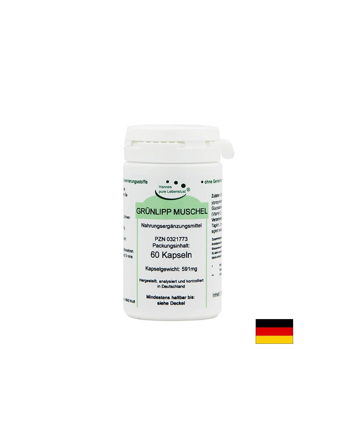 Grünlipp muschel / Green-lipped mussel with glucosamine sulfate, 60 capsules El Compra - Nutra Best Europe