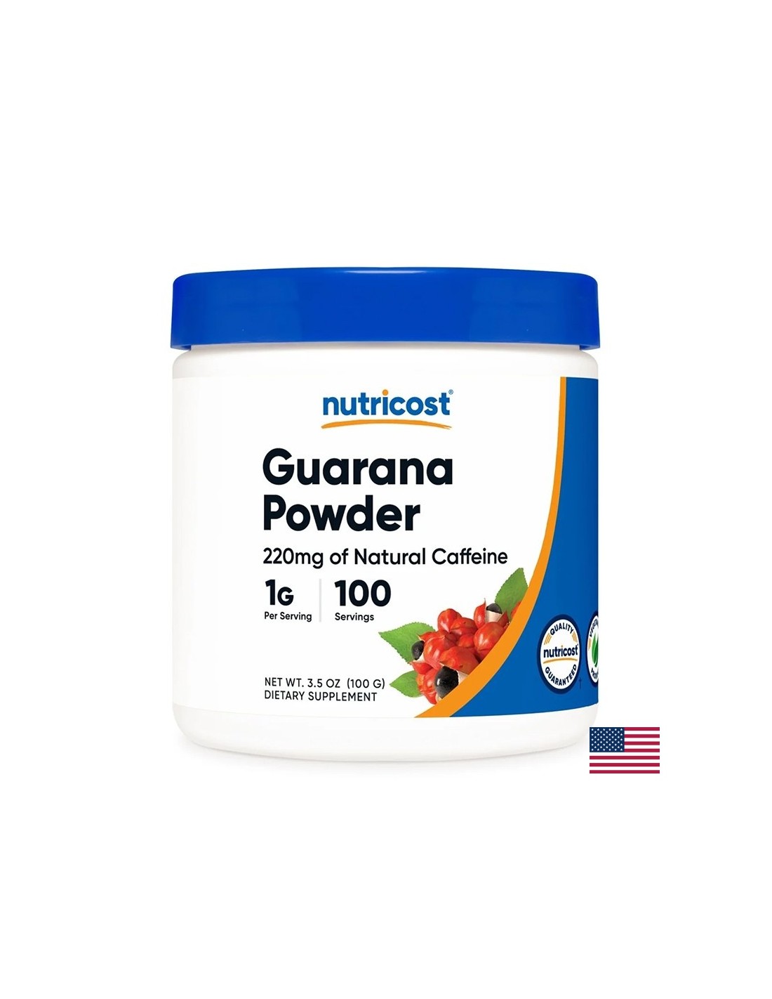 Weight reduction - Guarana, 1000 mg x 100 g powder - Nutra Best Europe