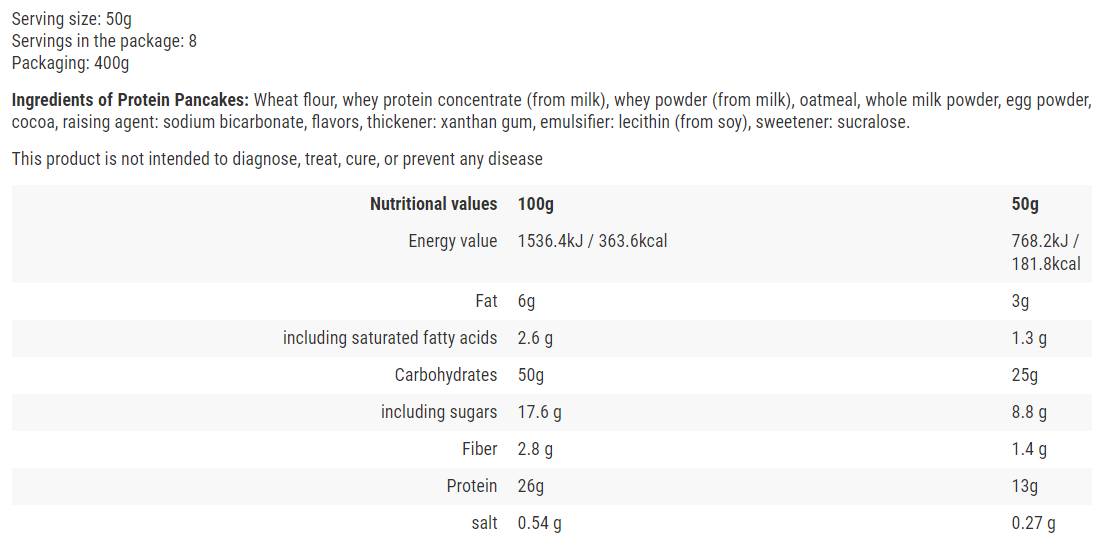 Protein Pancakes - 400 grams - Nutra Best Europe