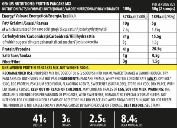 Protein Pancakes 500 grams - Nutra Best Europe