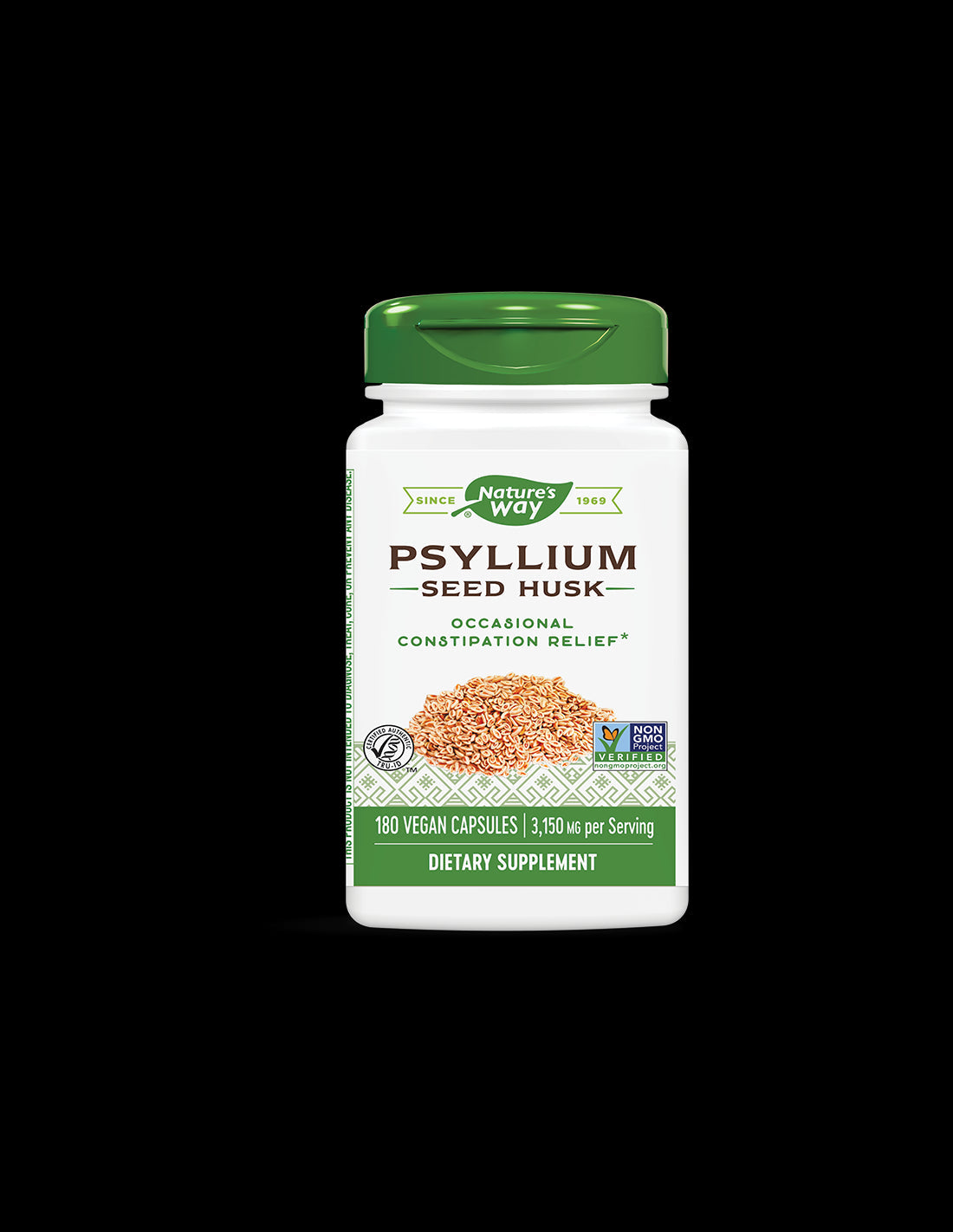 Psyllium Husks 525 mg - 180 capsules - Nutra Best Europe