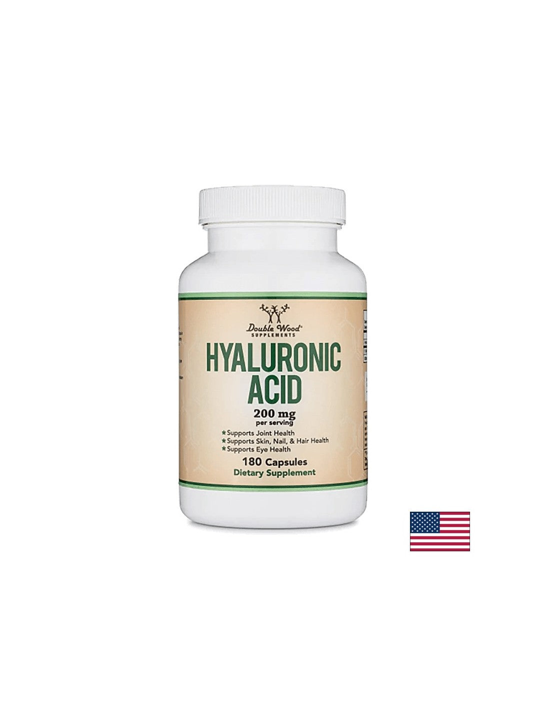 Hyaluronic acid - Hyaluronic acid, 180 capsules Double Wood - Nutra Best Europe