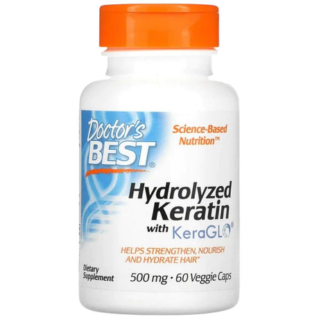 Hydrolyzed Keratin 500 mg | with KeraGLO® - 60 capsules - Nutra Best Europe