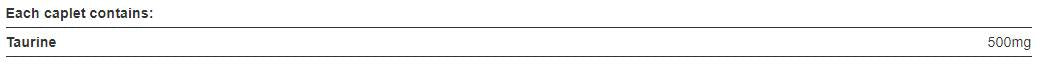 Taurine 500 mg - 50 caplets - Nutra Best Europe