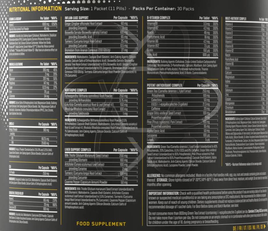 Black Stack | The Ultimate Health Pack - 30 Packs - Nutra Best Europe