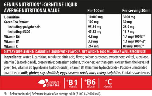 iCarnitine Liquid - 1000 ml - Nutra Best Europe