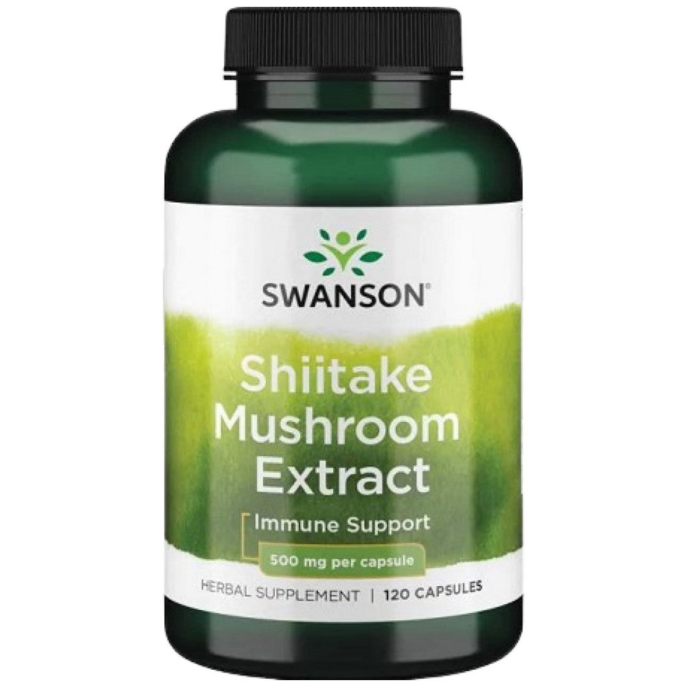 Shiitake Mushroom Extract 500 mg 120 capsules - Nutra Best Europe