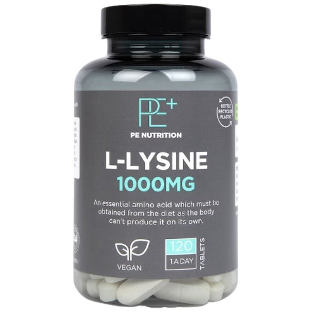 PE Nutrition | L-Lysine 1000 mg - 120 Tablets - Nutra Best Europe