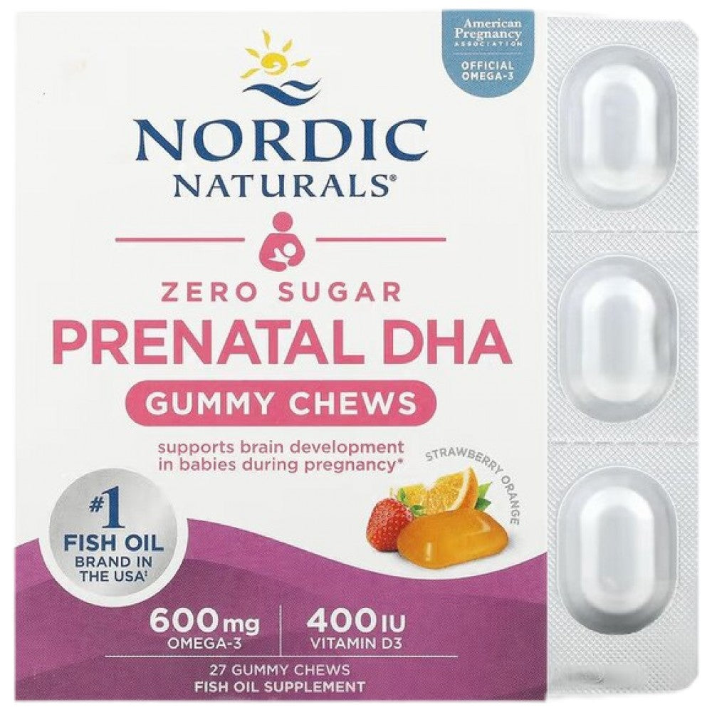 Prenatal DHA Gummy Chews 600 mg - 27 gummies - Nutra Best Europe