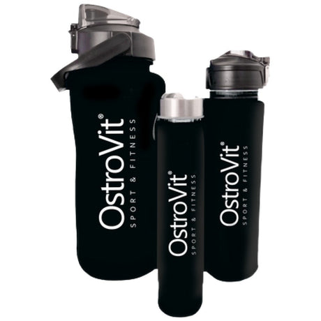 OstroVit Water Bottles | 3 in 1 - Black 2000 + 900 + 500 ml - Nutra Best Europe