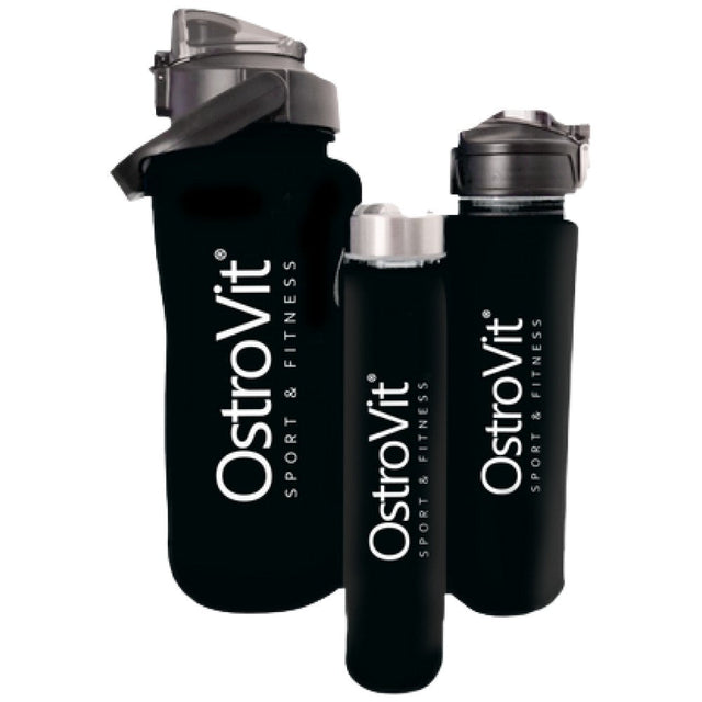 OstroVit Water Bottles | 3 in 1 - Black 2000 + 900 + 500 ml - Nutra Best Europe