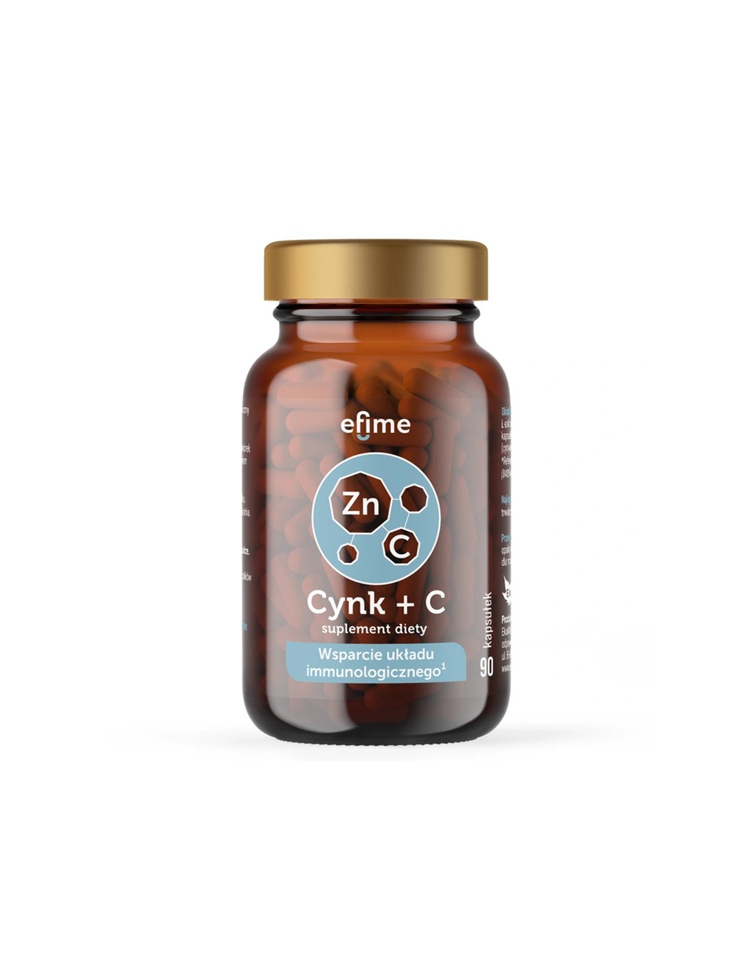 Immunity - Zinc 10 mg + Vitamin C 300 mg Efime x 90 capsules - Nutra Best Europe