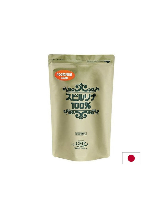 Japanese Spirulina 100% – Detoxification and immunity, 2400 tablets - Nutra Best Europe