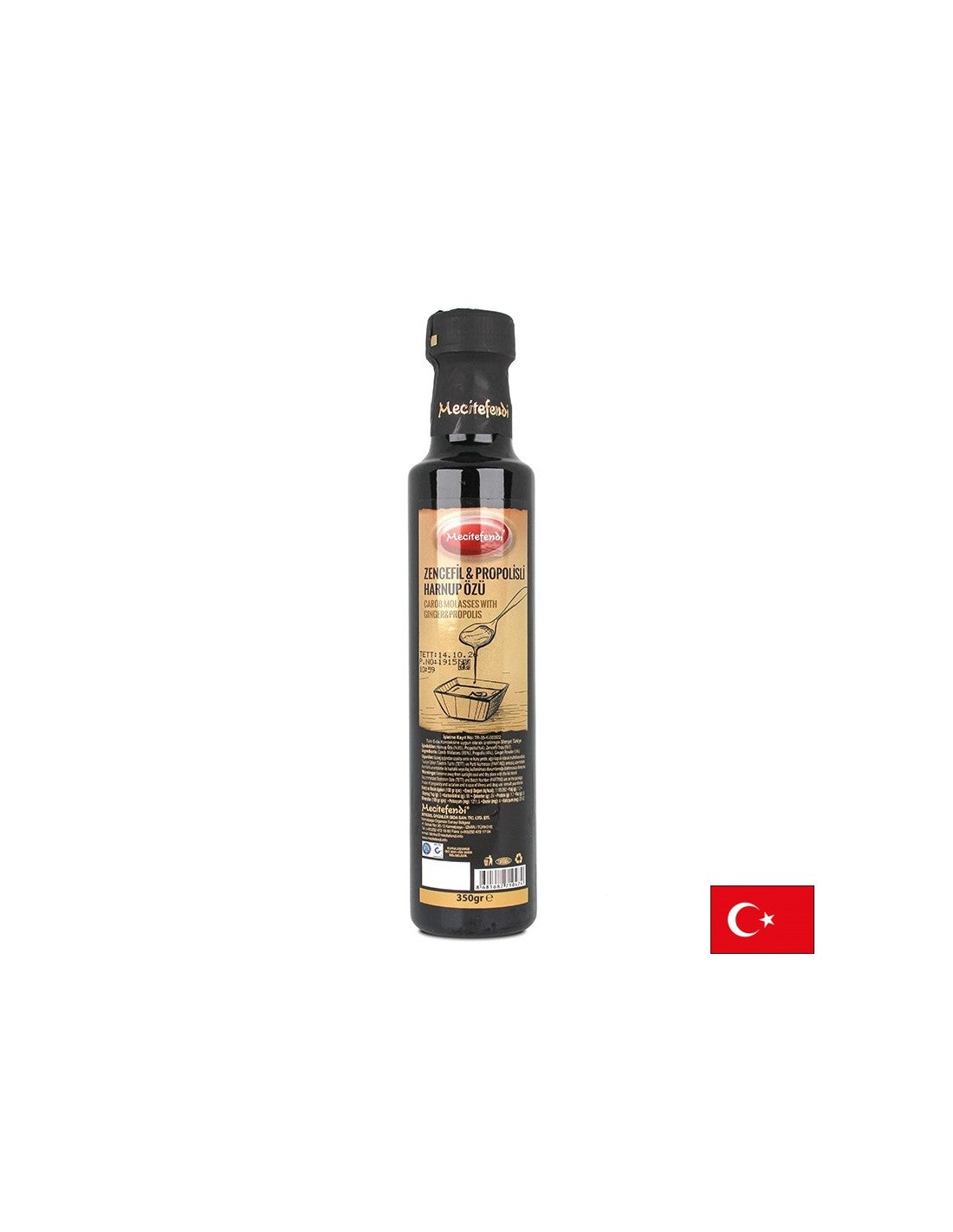 Carob molasses with propolis and ginger – Immunity - For direct intake or flavoring of sweets and drinks, 350 g - Nutra Best Europe