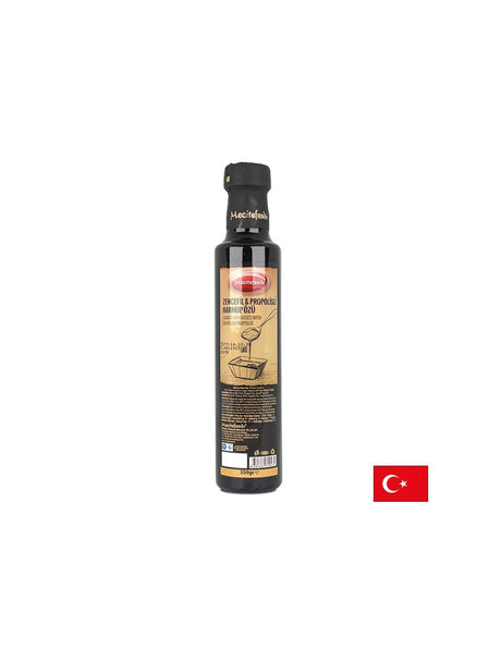 Carob molasses with propolis and ginger – Immunity - For direct intake or flavoring of sweets and drinks, 350 g - Nutra Best Europe