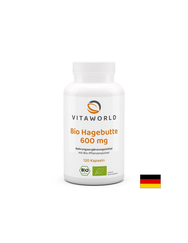 Immunity and circulatory system - Rosehip (fruit), ORGANIC, 600 mg x 120 capsules - Nutra Best Europe