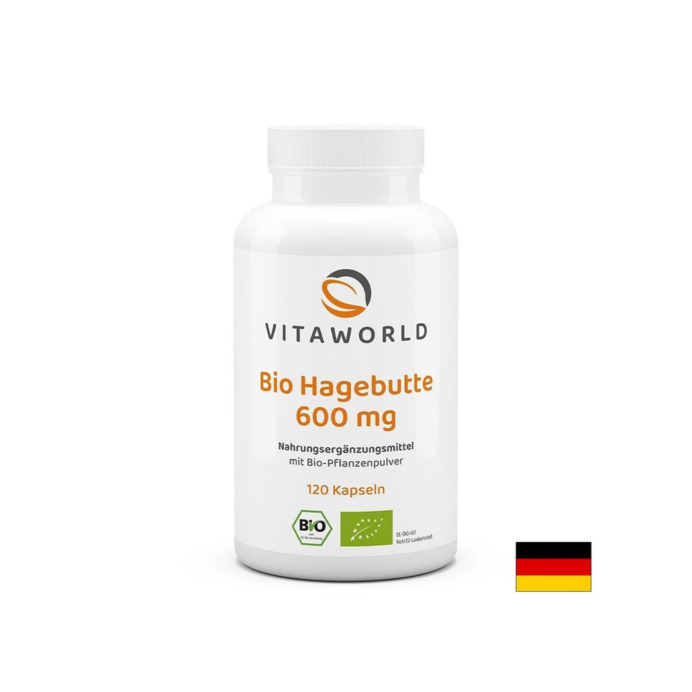 Immunity and circulatory system - Rosehip (fruit), ORGANIC, 600 mg x 120 capsules - Nutra Best Europe