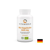 Immunity and circulatory system - Rosehip (fruit), ORGANIC, 600 mg x 120 capsules - Nutra Best Europe