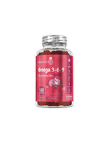 Immunity and brain function - Omega 3-6-9 for children, 120 jelly tablets, strawberry and raspberry flavor - Nutra Best Europe
