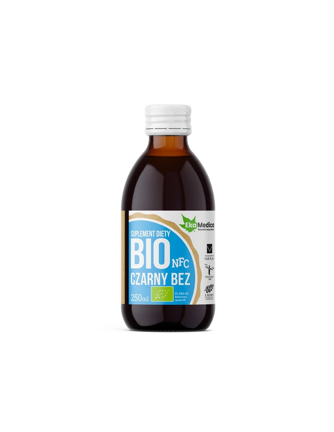 Organic elderberry juice with acerola and natural vitamin C - Immunity and respiratory system, 250 ml, 5 or 10 doses - Nutra Best Europe