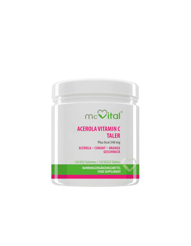 Immunity - Vitamin C + Acerola and Acai McVital, 120 tablets - Nutra Best Europe