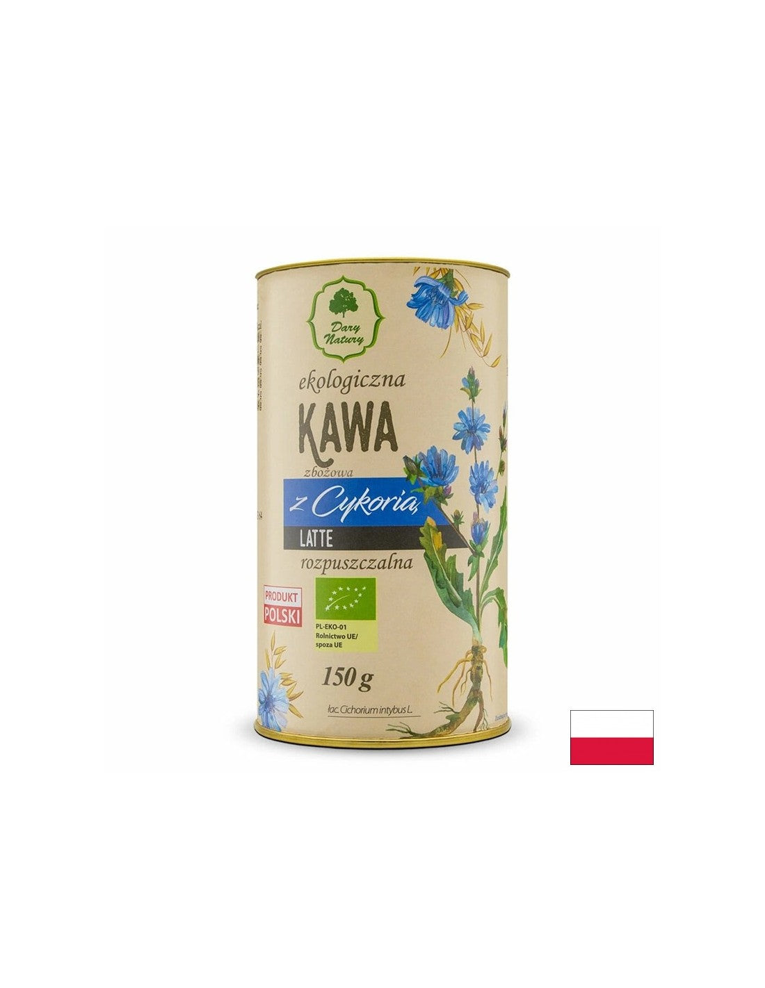 Instant latte with chicory, herbs and spices Bio, 150 g Dary Natury - Nutra Best Europe