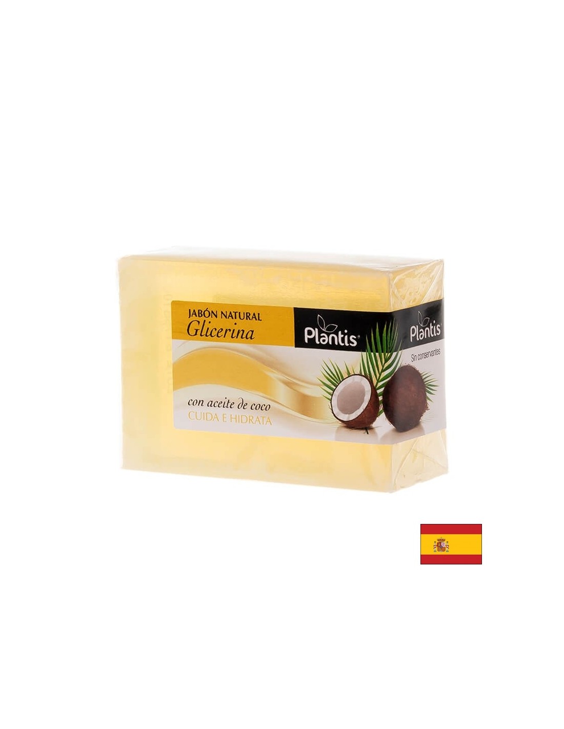 Glycerin natural soap with coconut oil - Plantis®, 100 g - Nutra Best Europe