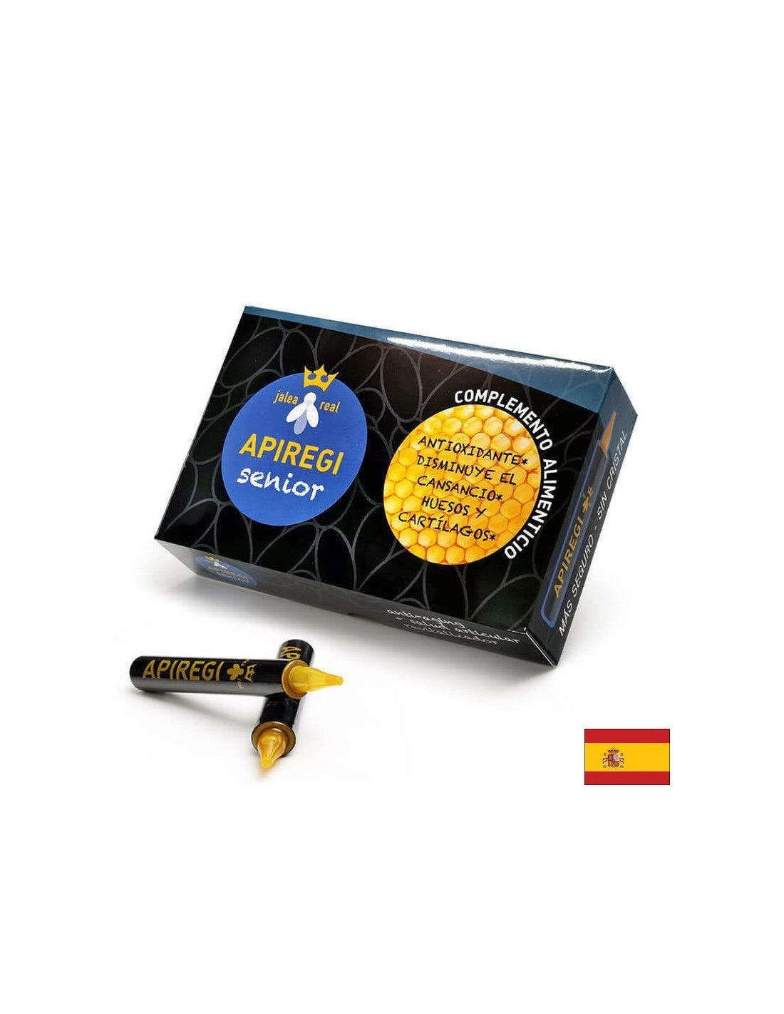 Jalea real Apiregi senior/ Royal jelly for adults/ Vitality and strong immunity, 20 pcs. Artesania drinking ampoules - Nutra Best Europe