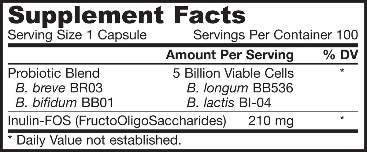 Bifidus Balance + FOS 100 capsules - Nutra Best Europe