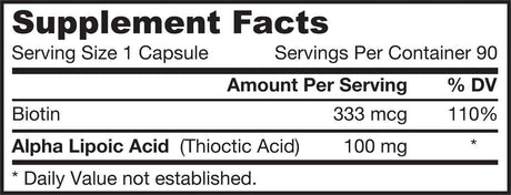 Alpha Lipoic Acid 100 mg - 90 capsules - Nutra Best Europe