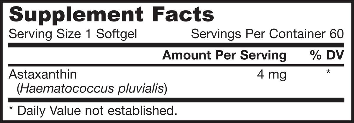 Astaxanthin 4 mg 60 capsules - Nutra Best Europe