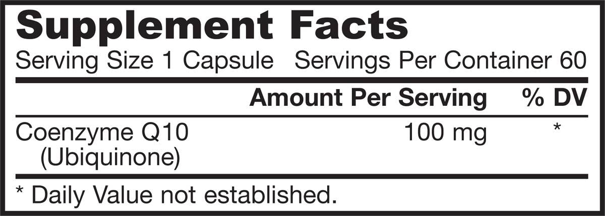 Co-Q10 (Ubiquinone) 100 mg - 60 capsules - Nutra Best Europe