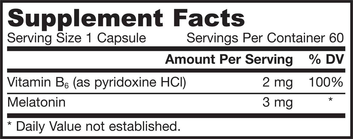 Mellow Tonin 3 mg 60 capsules - Nutra Best Europe