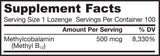 Methyl B-12 5000 mcg - 60 Sublingual Tablets - Nutra Best Europe