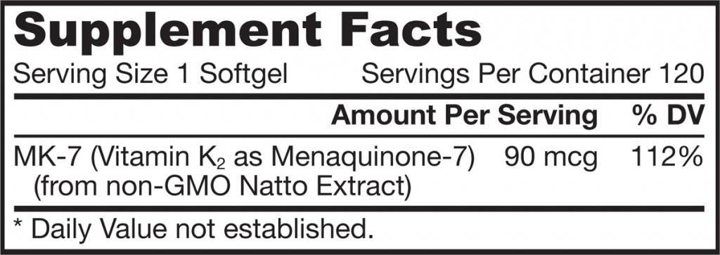 MK-7 90 mcg - 120 Gel capsules - Nutra Best Europe