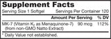 MK-7 90 mcg - 120 Gel capsules - Nutra Best Europe