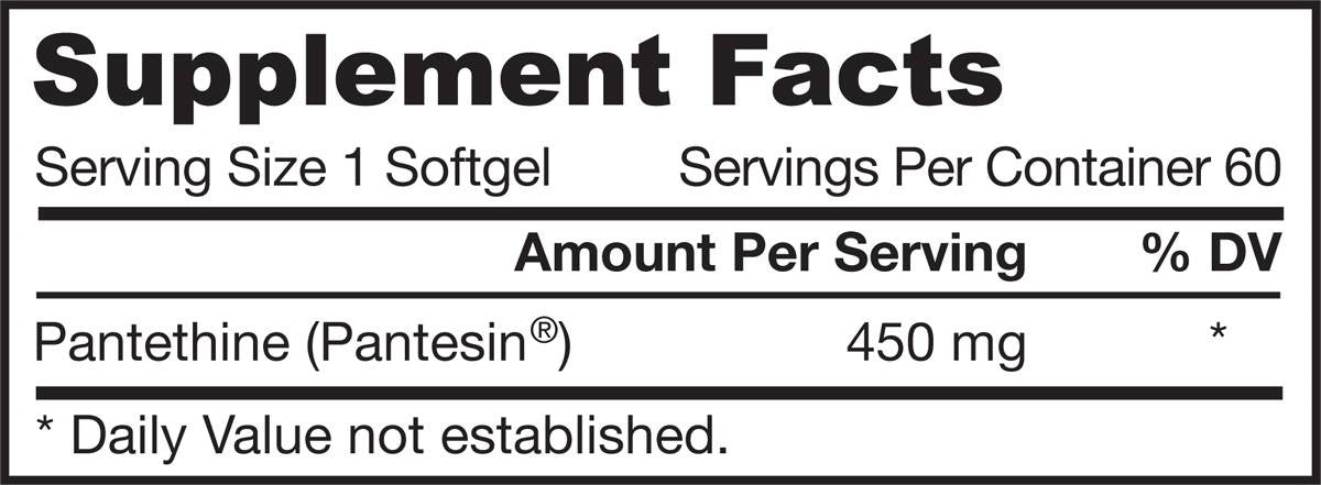 Pantethine 450 mg - 60 Gel capsules - Nutra Best Europe