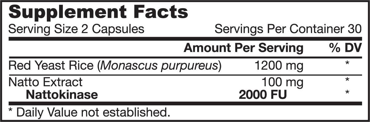 Red Yeast Rice + Nattokinase 60 capsules - Nutra Best Europe