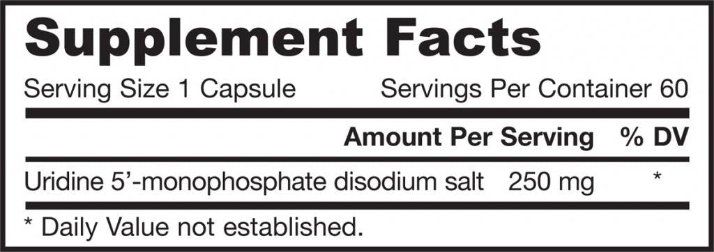 Uridine 250 mg 60 capsules - Nutra Best Europe