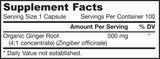 Ginger 4:1 Concentrate 500 mg 100 capsules - Nutra Best Europe